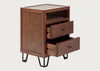 Brunel Bedside Table Dark Wood