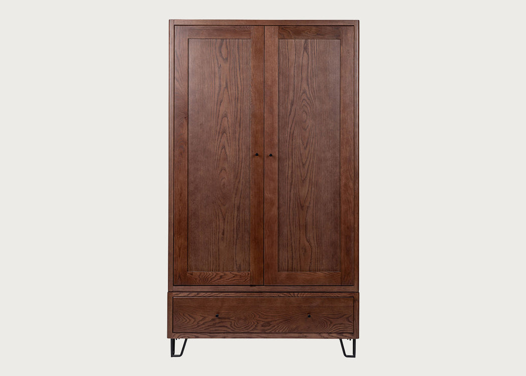 Brunel Double Wardrobe Dark Wood