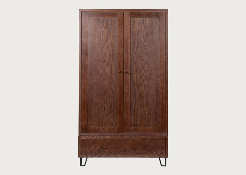 Brunel Double Wardrobe Dark Wood