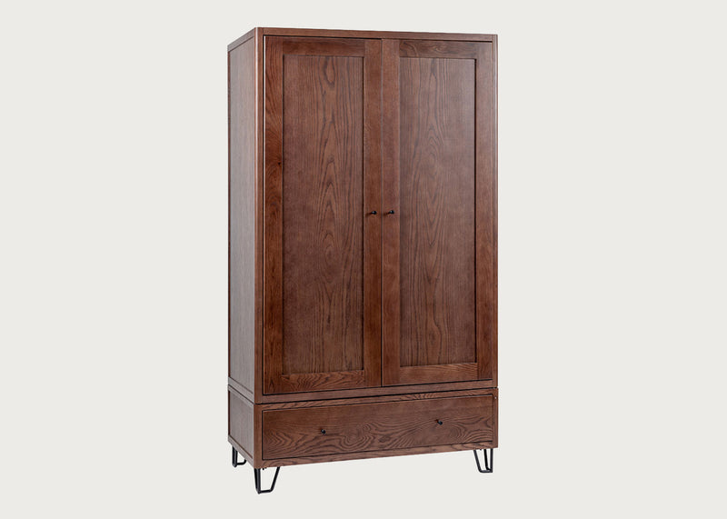 Brunel Double Wardrobe Dark Wood
