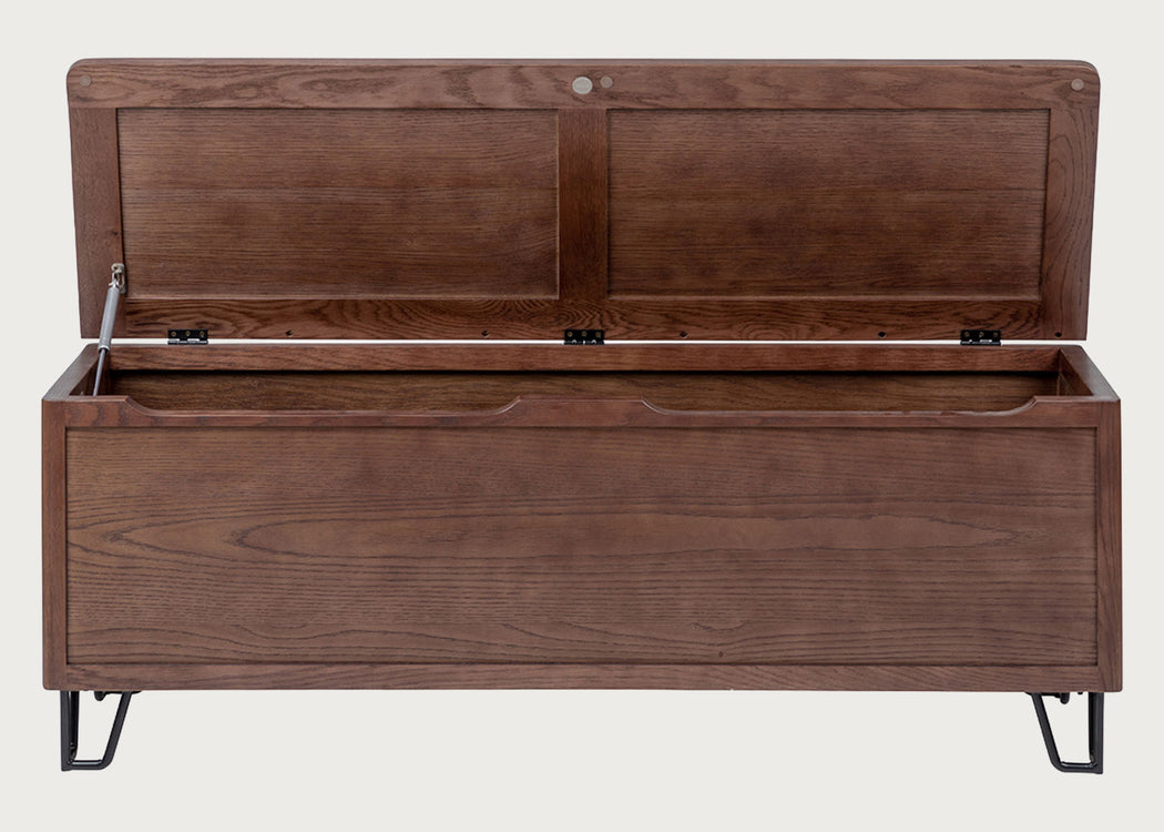 Brunel Blanket Box Dark Wood