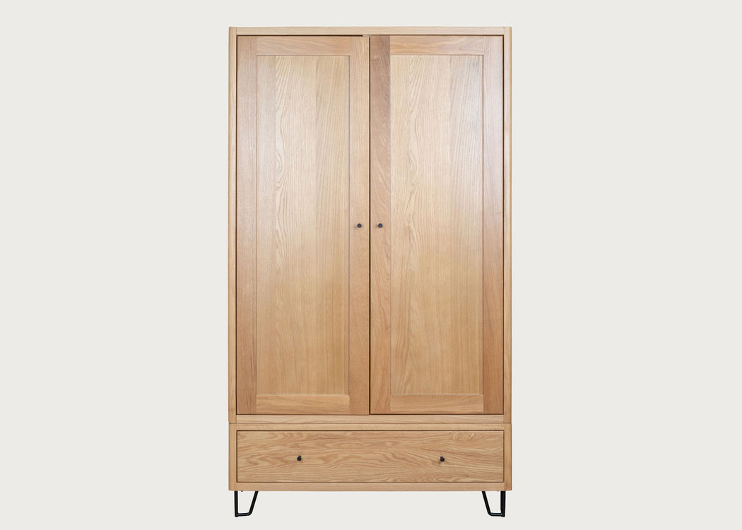 Brunel Double Wardrobe Oak