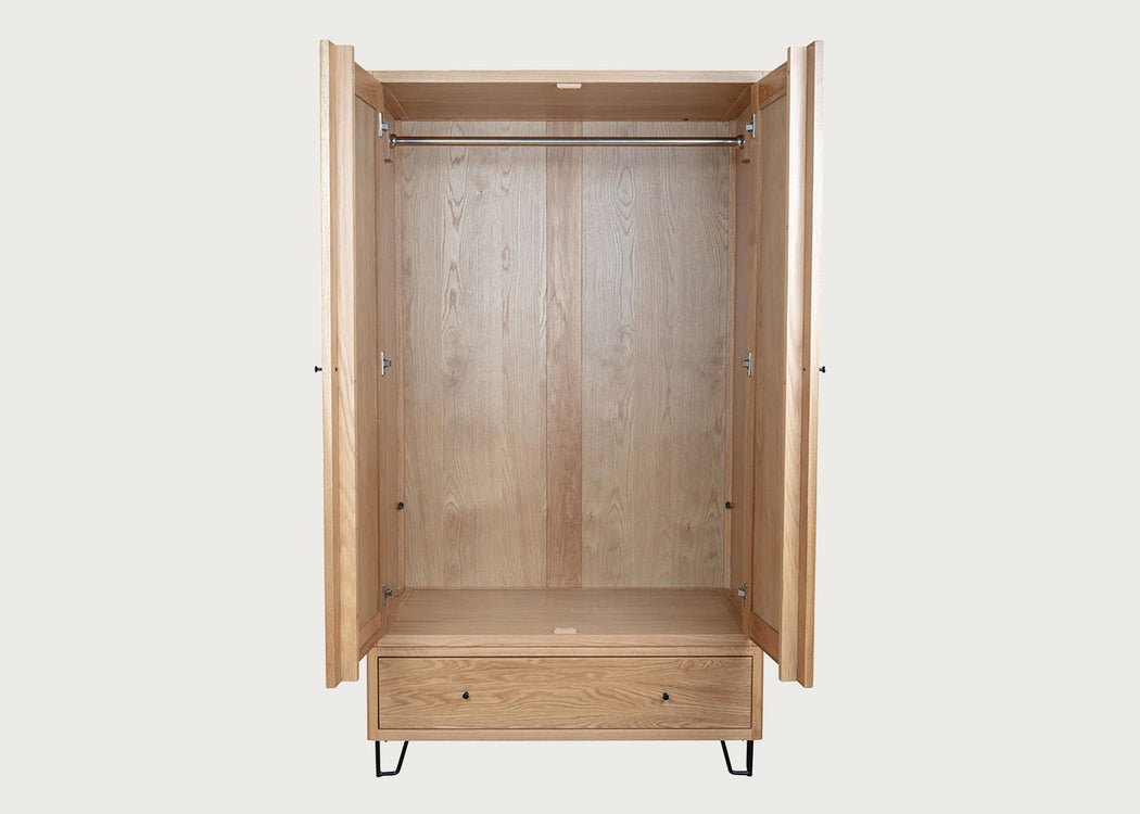 Brunel Double Wardrobe Oak