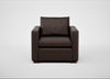 Palermo Armchair Leather Grain Chocolate 066 / Walnut