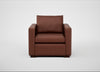 Palermo Armchair Leather Grain Dark Brown 068 / Walnut