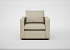 Palermo Armchair Leather Grain Storm 006 / Walnut and Brass