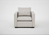 Palermo Armchair Leather Grain White 000 / Black