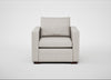 Palermo Armchair Leather Grain White 000 / Walnut and Brass
