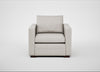 Palermo Armchair Leather Grain White 000 / Walnut