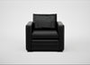 Palermo Armchair Leather Stonewash Black 263 / Black