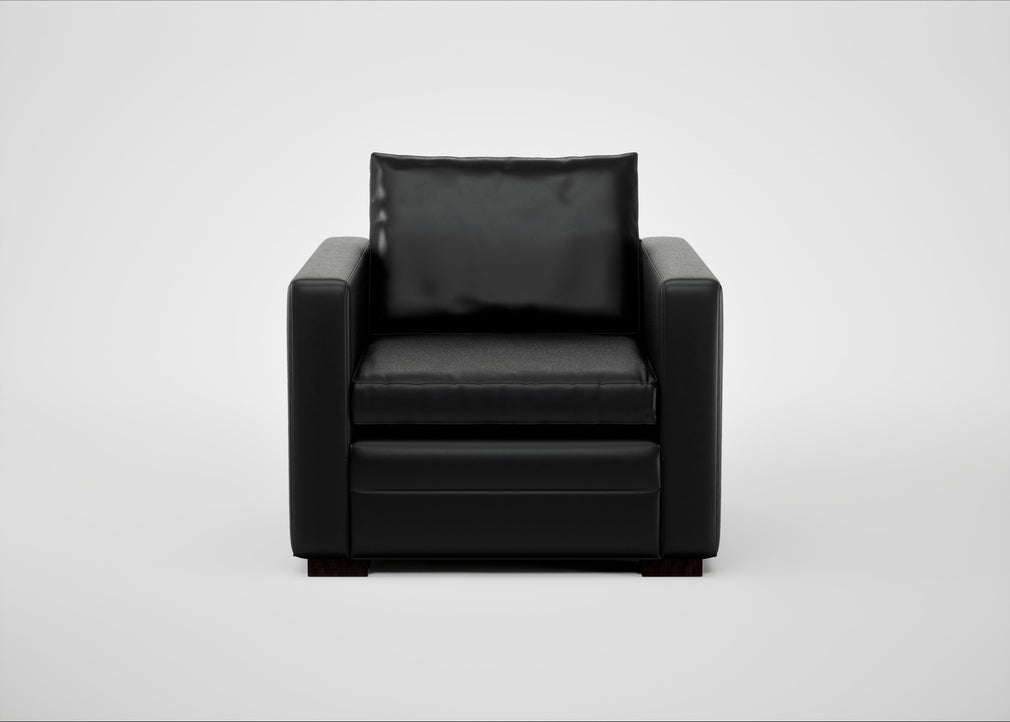Palermo Armchair Leather Stonewash Black 263 / Black