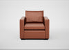 Palermo Armchair Leather Stonewash Light Brown 274 / Black