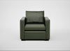 Palermo Armchair Leather Stonewash Vintage Green 278 / Black
