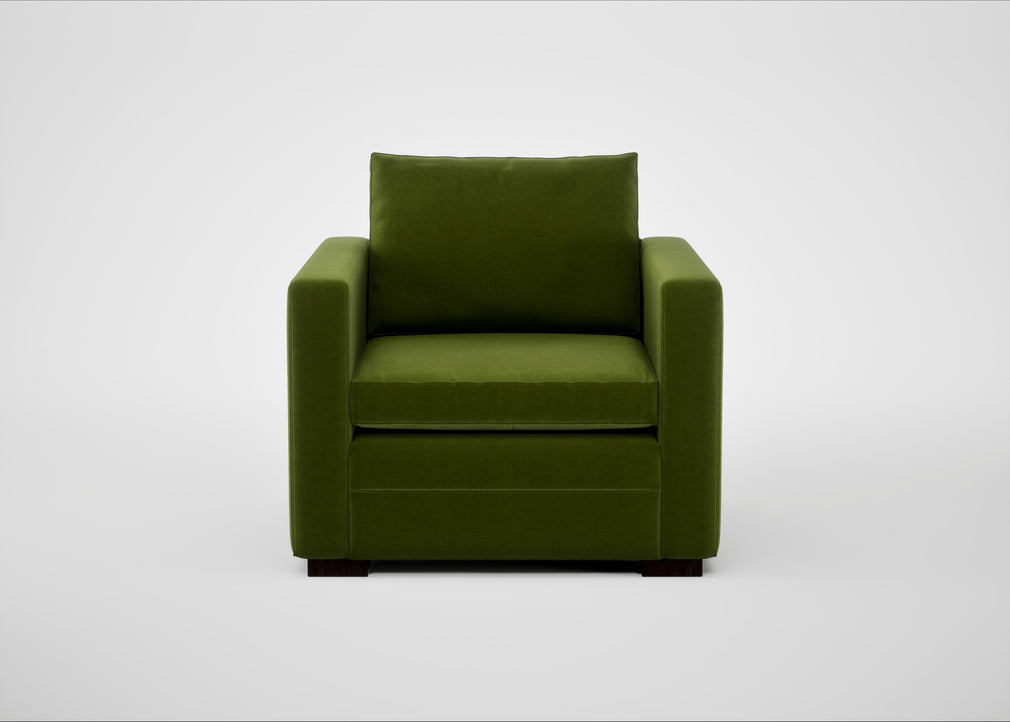 Palermo Armchair Nobilis Velvet Leaf / Black