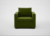 Palermo Armchair Nobilis Velvet Leaf / Walnut and Brass