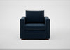 Palermo Armchair Nobilis Velvet Night / Walnut and Brass