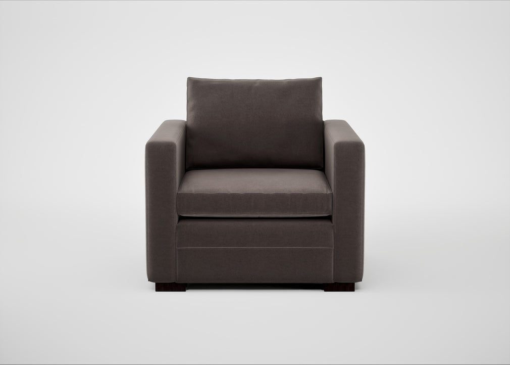 Palermo Armchair Nobilis Velvet Sable / Black