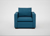 Palermo Armchair St Moritz Wool Blue / Walnut