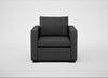 Palermo Armchair St Moritz Wool Grey / Black