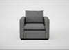 Palermo Armchair St Moritz Wool Light Grey / Black