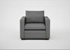 Palermo Armchair St Moritz Wool Light Grey / Walnut