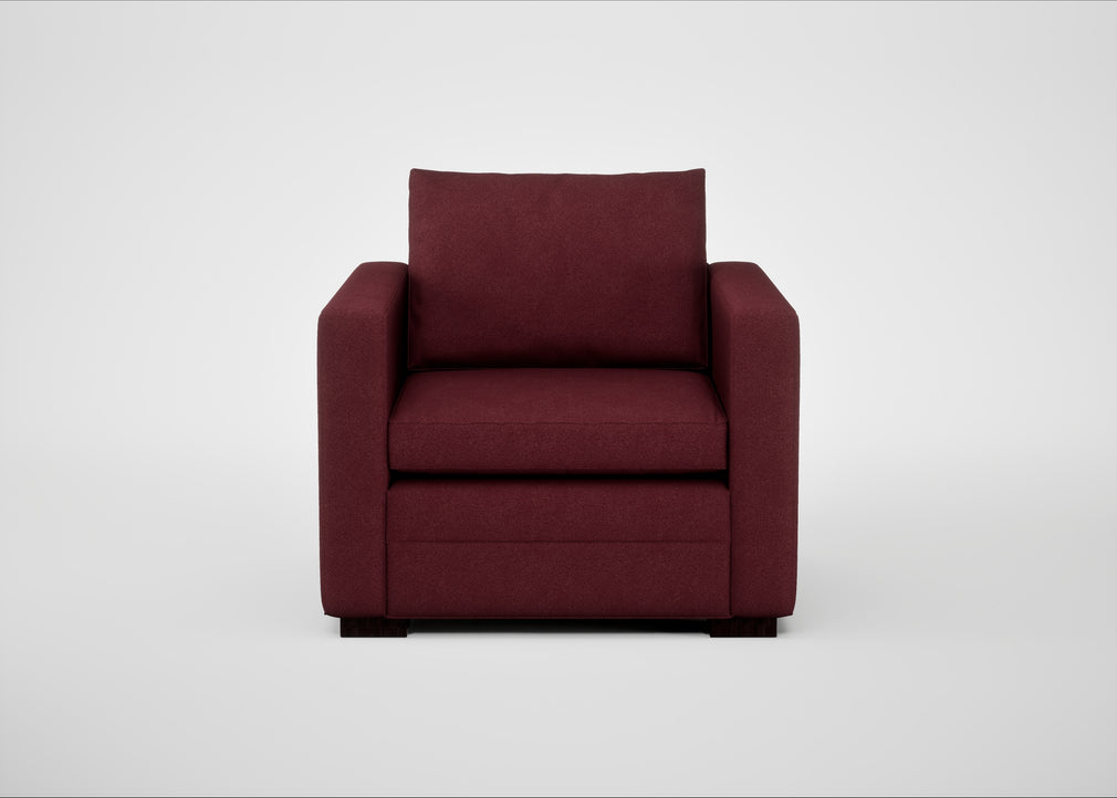 Palermo Armchair St Moritz Wool Red / Black