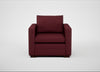Palermo Armchair St Moritz Wool Red / Walnut