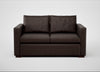 Palermo 2 Seater Sofa Leather Grain Chocolate 066 / Walnut