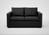 Palermo 2 Seater Sofa Leather Grain Graphite 063 / Walnut