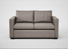 Palermo 2 Seater Sofa Leather Grain Light Grey 060 / Black