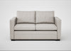 Palermo 2 Seater Sofa Leather Grain White 000 / Black