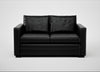 Palermo 2 Seater Sofa Leather Stonewash Black 263 / Black