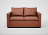 Palermo 2 Seater Sofa Leather Stonewash Light Brown 274 / Black