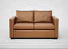 Palermo 2 Seater Sofa Leather Stonewash Toffee 277 / Black