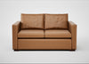 Palermo 2 Seater Sofa Leather Stonewash Toffee 277 / Walnut
