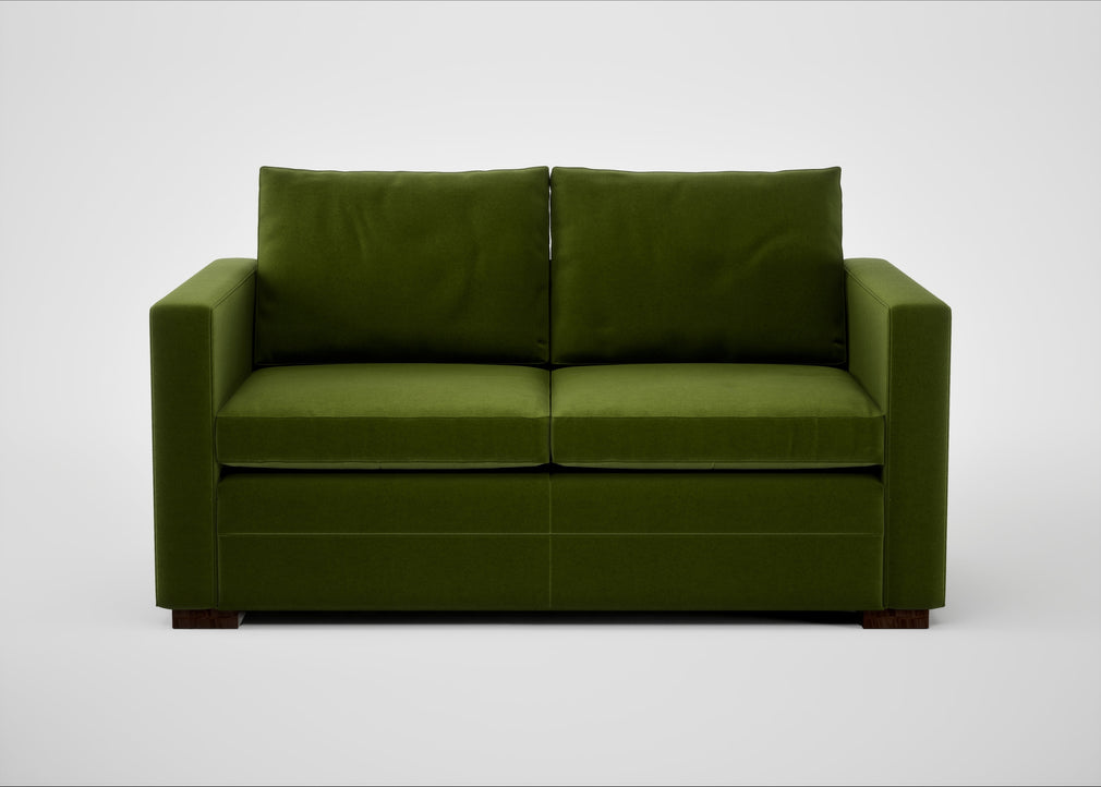 Palermo 2 Seater Sofa Nobilis Velvet Leaf / Walnut and Brass