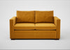 Palermo 2 Seater Sofa Nobilis Velvet Mustard / Walnut and Brass
