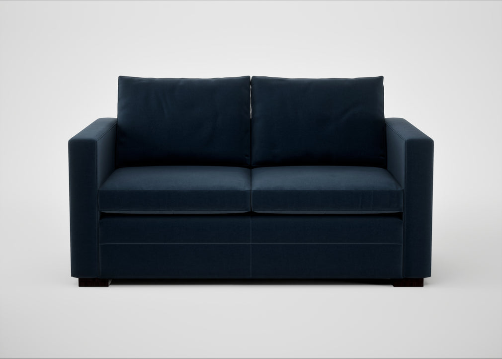 Palermo 2 Seater Sofa Nobilis Velvet Night / Black