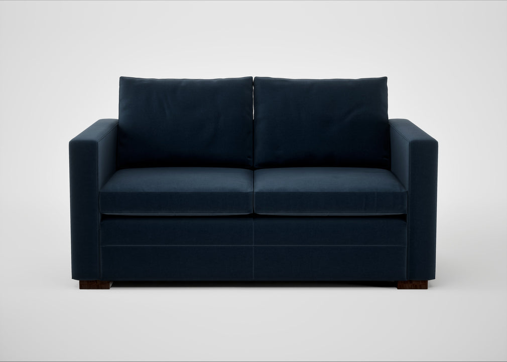 Palermo 2 Seater Sofa Nobilis Velvet Night / Walnut and Brass