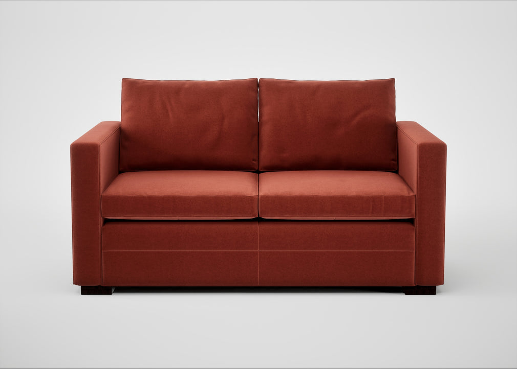 Palermo 2 Seater Sofa Nobilis Velvet Rust / Black