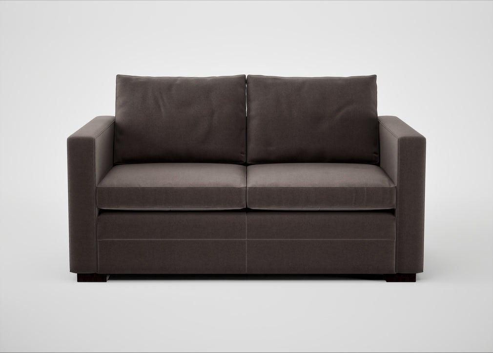 Palermo 2 Seater Sofa Nobilis Velvet Sable / Black