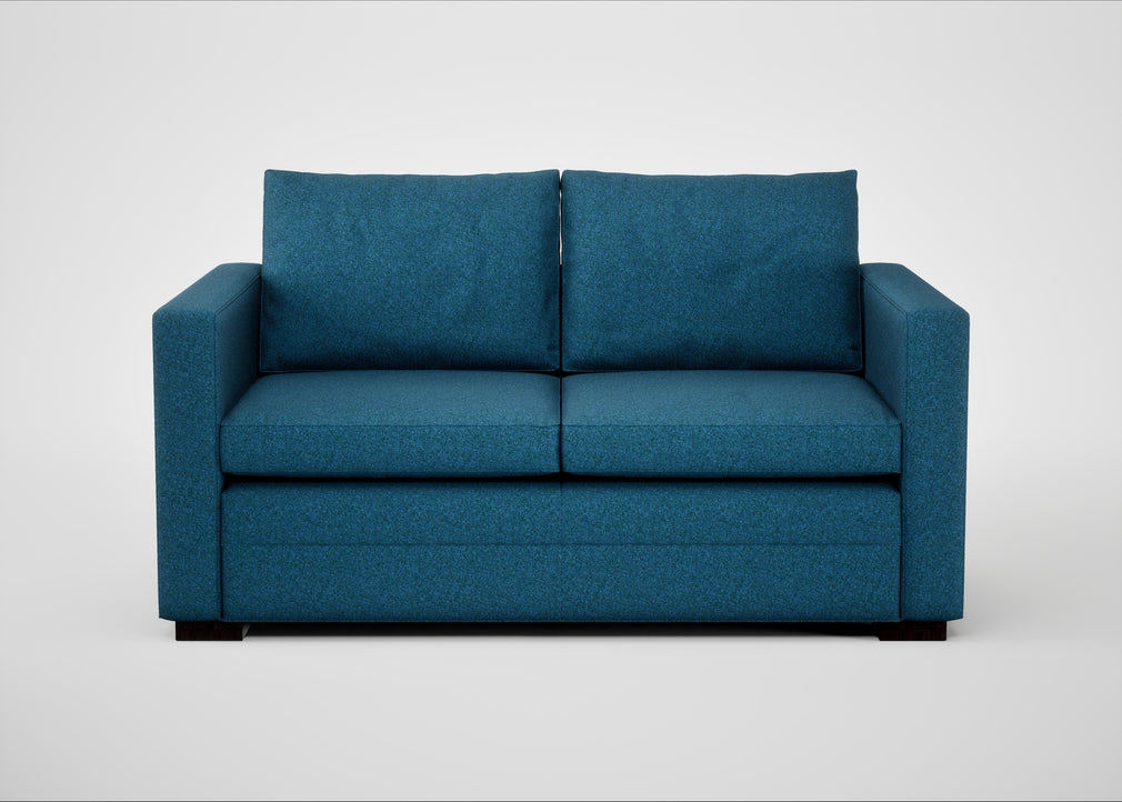 Palermo 2 Seater Sofa St Moritz Wool Blue / Black