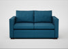 Palermo 2 Seater Sofa St Moritz Wool Blue / Walnut and Brass