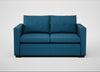 Palermo 2 Seater Sofa St Moritz Wool Blue / Walnut
