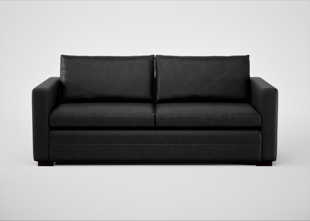 Palermo 3 Seater Sofa Leather Grain Graphite 063 / Black
