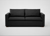 Palermo 3 Seater Sofa Leather Grain Graphite 063 / Walnut and Brass