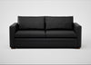 Palermo 3 Seater Sofa Leather Grain Graphite 063 / Walnut