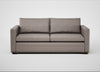 Palermo 3 Seater Sofa Leather Grain Light Grey 060 / Walnut