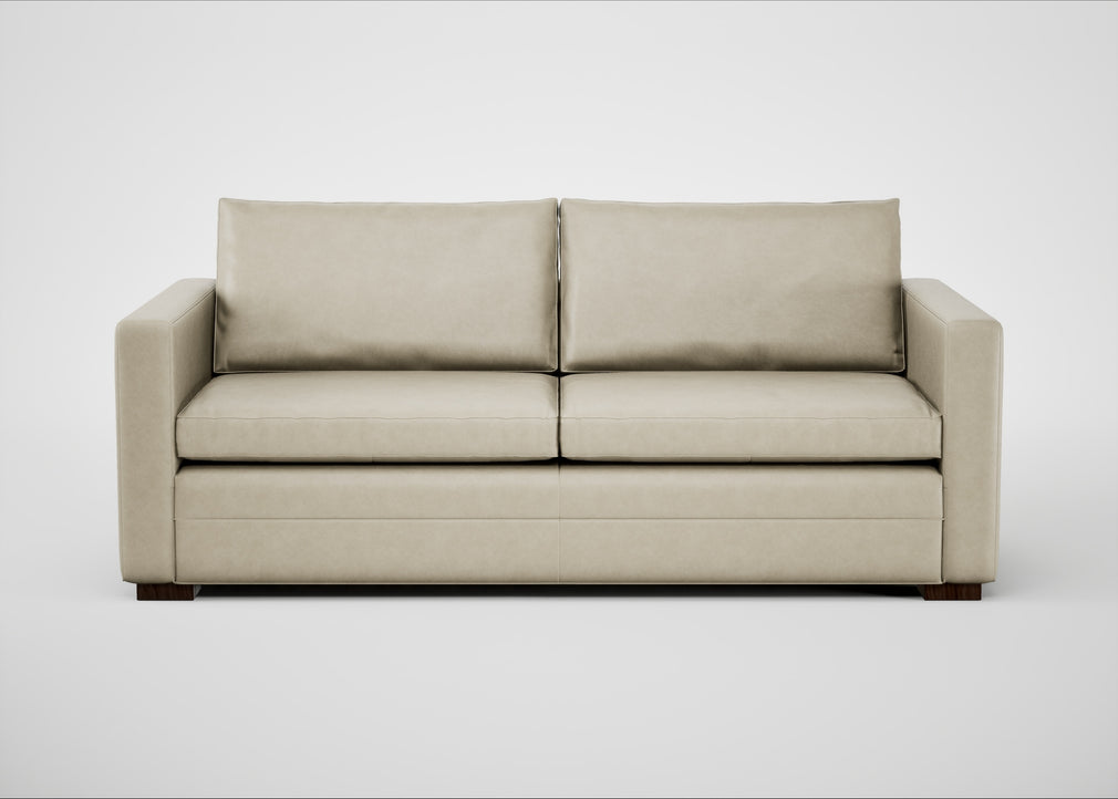 Palermo 3 Seater Sofa Leather Grain Storm 006 / Walnut