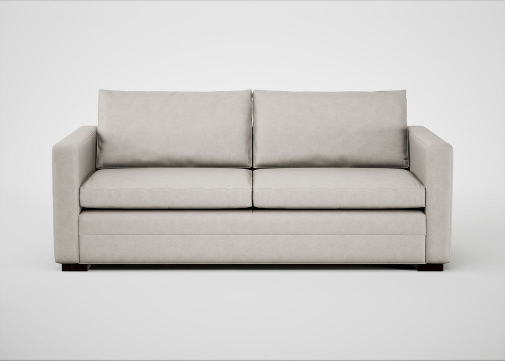 Palermo 3 Seater Sofa Leather Grain White 000 / Black